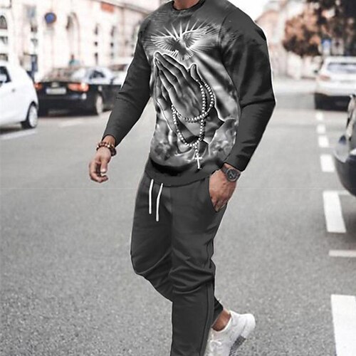 Men's Tracksuit Hoodies Set Graphic Patterned Geometric 2 Piece Print Sports Outdoor Casual Sports 3D Print Sportswear Basic Essential Hoodies Sweatshirts Black Blue Khaki
Men's Tracksuit Hoodies Set Graphic Patterned Geometric 2 Piece Print Sports Outdoor Casual Sports 3D Print Sportswear Basic Essential Hoodies Sweatshirts Black Blue Khaki