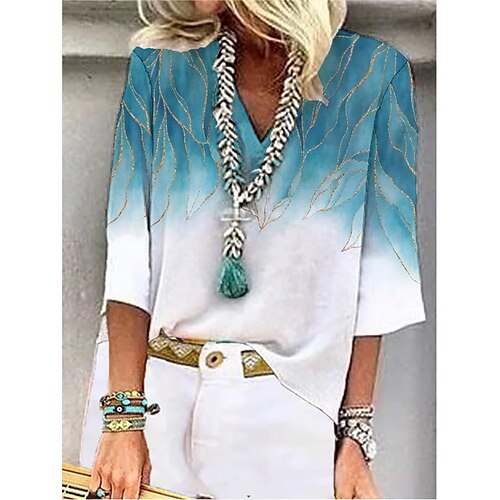 Mulheres Camisa Social Blusa Azul Bloco de cor Patchwork Imprimir Manga 3/4 Casual Diário Estilo Boêmio Casual Decote V Padrão Ajuste Largo Boho S
Mulheres Camisa Social Blusa Azul Bloco de cor Patchwork Imprimir Manga 3/4 Casual Diário Estilo Boêmio Casual Decote V Padrão Ajuste Largo Boho S