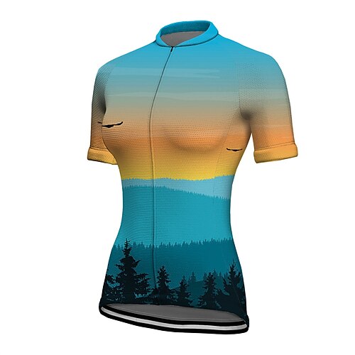 21Grams Women's Cycling Jersey Short Sleeve Bike Jersey Top with 3 Rear Pockets Mountain Bike MTB Road Bike Cycling Breathable Quick Dry Moisture Wicking Blue Graphic Patterned Spandex Polyester
21Grams Women's Cycling Jersey Short Sleeve Bike Jersey Top with 3 Rear Pockets Mountain Bike MTB Road Bike Cycling Breathable Quick Dry Moisture Wicking Blue Graphic Patterned Spandex Polyester