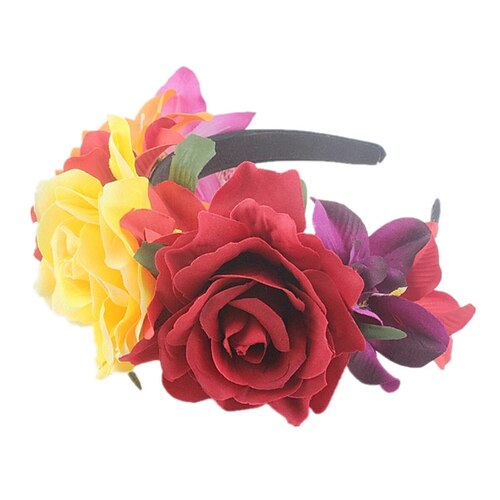 Bridal Headwear Photo Head Buckle Rose Flower Hair Accessories Garland Halloween Flower Headband
Bridal Headwear Photo Head Buckle Rose Flower Hair Accessories Garland Halloween Flower Headband