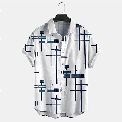 Men's Shirt 3D Print Graphic Patterned Linear Turndown Street Daily 3D Button-Down Short Sleeve Tops Casual Fashion Breathable Comfortable White
Men's Shirt 3D Print Graphic Patterned Linear Turndown Street Daily 3D Button-Down Short Sleeve Tops Casual Fashion Breathable Comfortable White