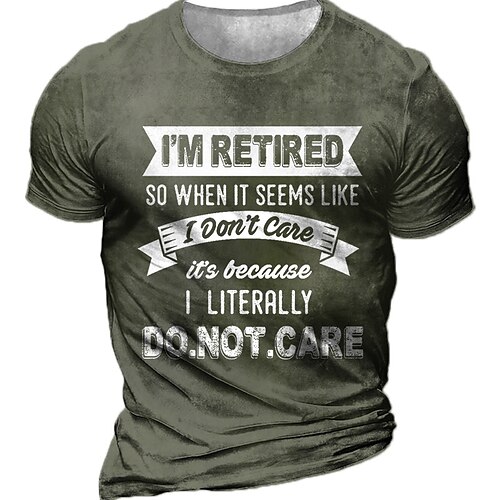Men's Unisex T shirt Tee 3D Print Graphic Prints Letter Crew Neck Street Daily Print Short Sleeve Tops Designer Casual Vintage Big and Tall Black Army Green Brown / Summer
Men's Unisex T shirt Tee 3D Print Graphic Prints Letter Crew Neck Street Daily Print Short Sleeve Tops Designer Casual Vintage Big and Tall Black Army Green Brown / Summer