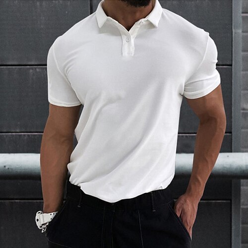 Men's Collar Polo Shirt Knit Polo Sweater Golf Shirt Solid Color Turndown White Street Daily Short Sleeve Button-Down Clothing Apparel Fashion Casual Comfortable / Beach
Men's Collar Polo Shirt Knit Polo Sweater Golf Shirt Solid Color Turndown White Street Daily Short Sleeve Button-Down Clothing Apparel Fashion Casual Comfortable / Beach