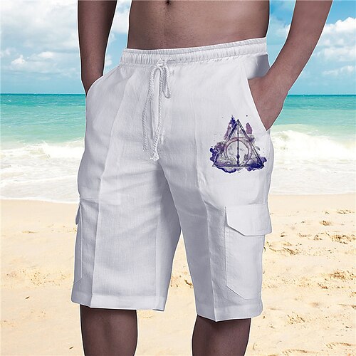 Men's Shorts Beach Shorts Drawstring Elastic Waist Multiple Pockets Graphic Breathable Soft Short Casual Daily Holiday Streetwear Designer White Micro-elastic
Men's Shorts Beach Shorts Drawstring Elastic Waist Multiple Pockets Graphic Breathable Soft Short Casual Daily Holiday Streetwear Designer White Micro-elastic
