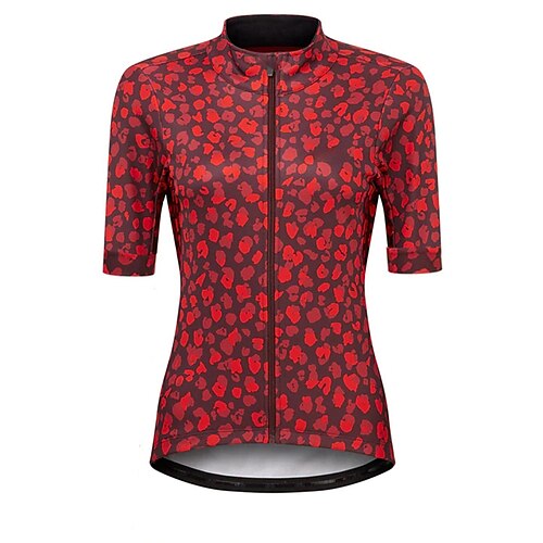 21Grams Women's Cycling Jersey Short Sleeve Bike Top with 3 Rear Pockets Mountain Bike MTB Road Bike Cycling Breathable Quick Dry Moisture Wicking Reflective Strips Red Leopard Polyester Spandex
21Grams Women's Cycling Jersey Short Sleeve Bike Top with 3 Rear Pockets Mountain Bike MTB Road Bike Cycling Breathable Quick Dry Moisture Wicking Reflective Strips Red Leopard Polyester Spandex