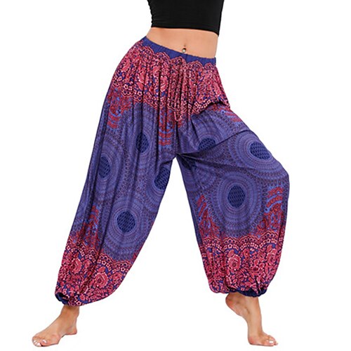 Women's Hip-Hop Hippie Joggers Harem Pants Drawstring Pocket High Cut Full Length Pants Casual Weekend Micro-elastic Flower / Floral Comfort High Waist Loose Green Blue Red One-Size / Boho / Print
Women's Hip-Hop Hippie Joggers Harem Pants Drawstring Pocket High Cut Full Length Pants Casual Weekend Micro-elastic Flower / Floral Comfort High Waist Loose Green Blue Red One-Size / Boho / Print