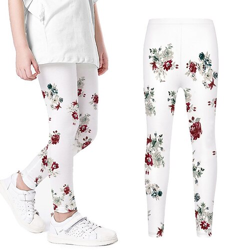 Kids Girls' Pants Leggings White Floral Fall Spring 3D Print Street 3-12 Years
Kids Girls' Pants Leggings White Floral Fall Spring 3D Print Street 3-12 Years
