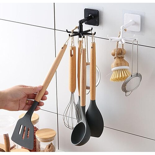 kitchen 6-claw hook rack wall-mounted punch-free strong traceless viscose hanging buckle 360-degree rotation six-claw storage
kitchen 6-claw hook rack wall-mounted punch-free strong traceless viscose hanging buckle 360-degree rotation six-claw storage