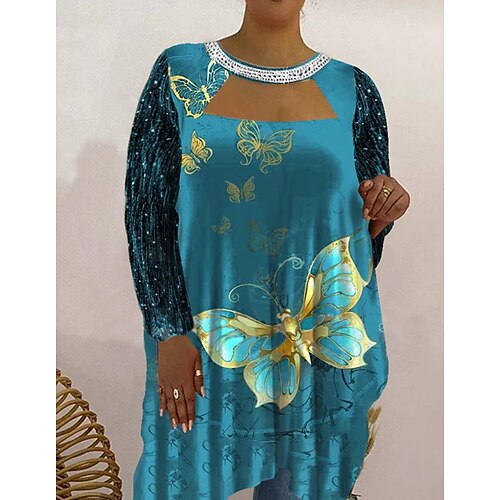 Women's Plus Size Tops Blouse Butterfly Print Long Sleeve V Neck Vintage Daily Weekend Polyester Spring Summer Blue
Women's Plus Size Tops Blouse Butterfly Print Long Sleeve V Neck Vintage Daily Weekend Polyester Spring Summer Blue