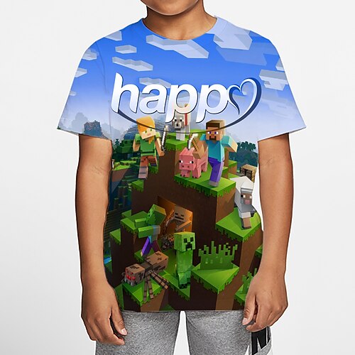 Kids Boys T shirt Tee Short Sleeve 3D Print Graphic Patterned Crewneck Blue Hunter Green Light Blue Children Tops Spring Summer Active Daily Outdoor Regular Fit 4-12 Years
Kids Boys T shirt Tee Short Sleeve 3D Print Graphic Patterned Crewneck Blue Hunter Green Light Blue Children Tops Spring Summer Active Daily Outdoor Regular Fit 4-12 Years