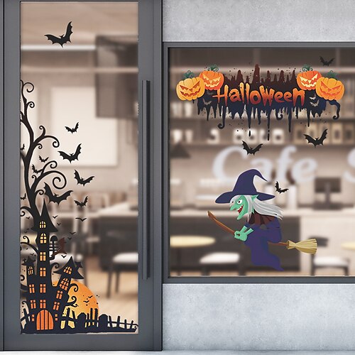 Halloween Witch Castle Moon Bat Wall Stickers Decorative Wall Stickers PVC Home Decoration Wall Decal Wall Decoration Glass Window Decoration / Removable Wall Stickers for bedroom living room
Halloween Witch Castle Moon Bat Wall Stickers Decorative Wall Stickers PVC Home Decoration Wall Decal Wall Decoration Glass Window Decoration / Removable Wall Stickers for bedroom living room