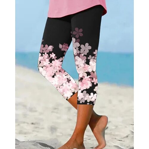 Women's Leggings Capri shorts Green Pink Orange Mid Waist Casual / Sporty Athleisure Weekend Yoga Print Micro-elastic Calf-Length Comfort Flower / Floral S M L XL XXL / Slim
Women's Leggings Capri shorts Green Pink Orange Mid Waist Casual / Sporty Athleisure Weekend Yoga Print Micro-elastic Calf-Length Comfort Flower / Floral S M L XL XXL / Slim