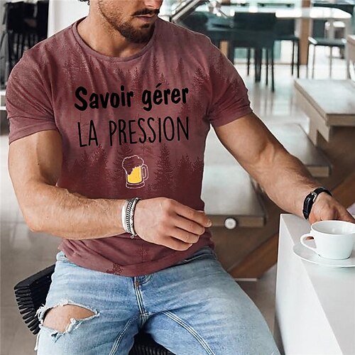 Men's Unisex T shirt Tee Letter Graphic Prints Beer Crew Neck Pink 3D Print Outdoor Street Short Sleeve Print Clothing Apparel Vintage Sports Designer Casual / Summer / Summer
Men's Unisex T shirt Tee Letter Graphic Prints Beer Crew Neck Pink 3D Print Outdoor Street Short Sleeve Print Clothing Apparel Vintage Sports Designer Casual / Summer / Summer