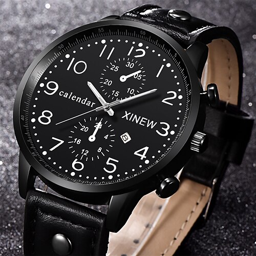 Quartz Watch for Men Analog Quartz Sexy Stylish Big Face Calendar Fake Three Eyes Six Needles Alloy PU Leather Creative / One Year
Quartz Watch for Men Analog Quartz Sexy Stylish Big Face Calendar Fake Three Eyes Six Needles Alloy PU Leather Creative / One Year