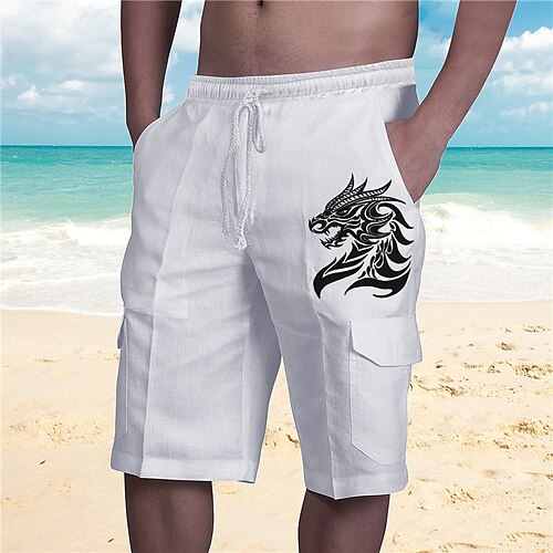 Men's Shorts Summer Shorts Beach Shorts Baggy Shorts Drawstring Elastic Waist Multiple Pockets Graphic Dragon Breathable Soft Short Casual Daily Holiday Streetwear Designer White Micro-elastic
Men's Shorts Summer Shorts Beach Shorts Baggy Shorts Drawstring Elastic Waist Multiple Pockets Graphic Dragon Breathable Soft Short Casual Daily Holiday Streetwear Designer White Micro-elastic
