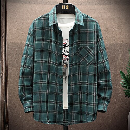 Men's Shirt Lattice Button Down Collar Casual Long Sleeve Tops Fashion Green Navy Blue Coffee
Men's Shirt Lattice Button Down Collar Casual Long Sleeve Tops Fashion Green Navy Blue Coffee