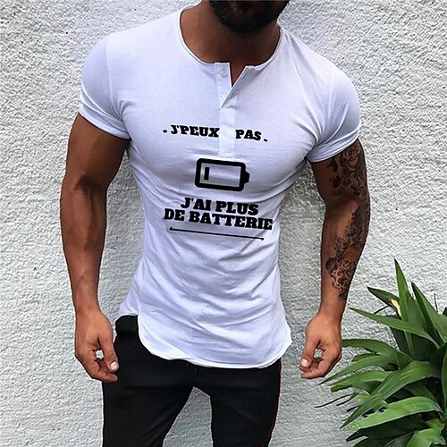 Men's T shirt Tee Hot Stamping Graphic Patterned Letter Crew Neck Street Daily Button-Down Print Short Sleeve Tops Designer Casual Fashion Comfortable White / Summer / Sports / Summer
Men's T shirt Tee Hot Stamping Graphic Patterned Letter Crew Neck Street Daily Button-Down Print Short Sleeve Tops Designer Casual Fashion Comfortable White / Summer / Sports / Summer