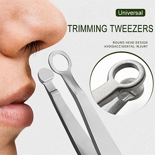 Nose Hair Trimming Tweezers Nose Trimmer Tweezer Round Tip Perfect Steel Nose Hair Removal Trimming Nose Hair Removal Tweezers 2PCS
Nose Hair Trimming Tweezers Nose Trimmer Tweezer Round Tip Perfect Steel Nose Hair Removal Trimming Nose Hair Removal Tweezers 2PCS