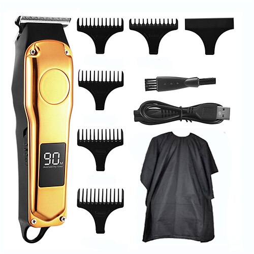 

Professional Barber Hair Clipper Rechargeable Electric Cutting Machine Beard Trimmer Shaver Razor for Men Cutter Pair It with A Barber's Bib