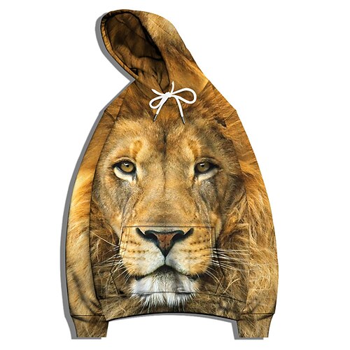 Men's Pullover Hoodie Sweatshirt Graphic Patterned Lion Print Hooded Daily Sports Streetwear 3D Print Casual Big and Tall Hoodies Sweatshirts Long Sleeve Brown / Spring / Summer
Men's Pullover Hoodie Sweatshirt Graphic Patterned Lion Print Hooded Daily Sports Streetwear 3D Print Casual Big and Tall Hoodies Sweatshirts Long Sleeve Brown / Spring / Summer