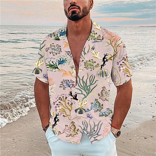 Men's Shirt 3D Print Plants Turndown Street Casual Button-Down Print Short Sleeve Tops Designer Casual Fashion Breathable Khaki / Summer / Spring / Summer
Men's Shirt 3D Print Plants Turndown Street Casual Button-Down Print Short Sleeve Tops Designer Casual Fashion Breathable Khaki / Summer / Spring / Summer