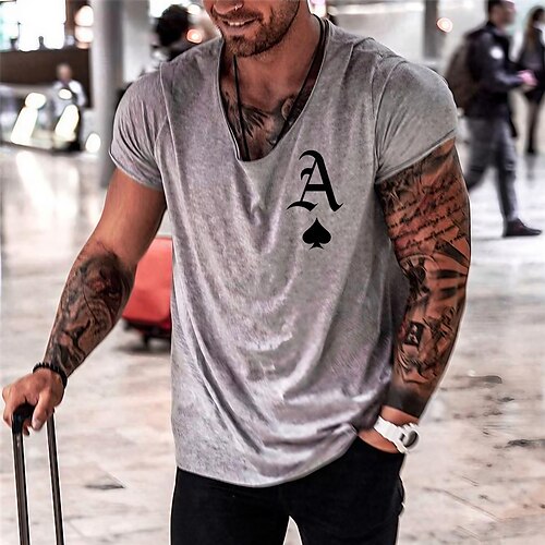 Herren T Shirt Cooles Hemd Buchstabe Poker V Ausschnitt Print Outdoor Strasse Kurzarm Bedruckt Bekleidung Sport Designer Brautkleider schlicht Groß und hoch
Herren T Shirt Cooles Hemd Buchstabe Poker V Ausschnitt Print Outdoor Strasse Kurzarm Bedruckt Bekleidung Sport Designer Brautkleider schlicht Groß und hoch