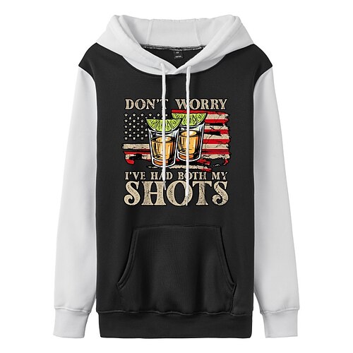 Women's Pullover Hoodie Sweatshirt American US Flag Text Oktoberfest Beer Front Pocket Print Daily Sports Hot Stamping Active Streetwear Hoodies Sweatshirts Black And White White Black
Women's Pullover Hoodie Sweatshirt American US Flag Text Oktoberfest Beer Front Pocket Print Daily Sports Hot Stamping Active Streetwear Hoodies Sweatshirts Black And White White Black