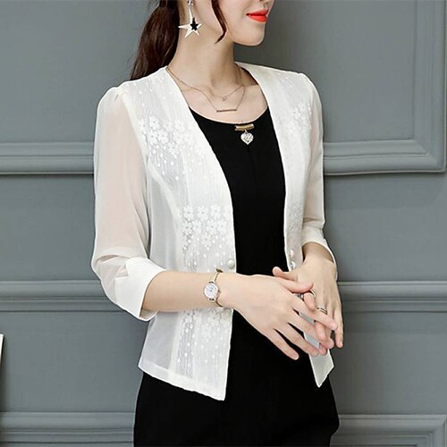 Long Sleeve Flower Style / Elegant Polyester Special Occasion / Event / Party Shawl Wrap / Shawls / Women's Wrap With Appliques
Long Sleeve Flower Style / Elegant Polyester Special Occasion / Event / Party Shawl Wrap / Shawls / Women's Wrap With Appliques