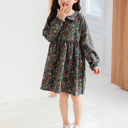Kids Little Girls' Dress Floral Plants A Line Dress Daily Holiday Ruched Print Green Black Light Green Above Knee Long Sleeve Princess Sweet Dresses Fall Spring Regular Fit 1pcs 3-12 Years
Kids Little Girls' Dress Floral Plants A Line Dress Daily Holiday Ruched Print Green Black Light Green Above Knee Long Sleeve Princess Sweet Dresses Fall Spring Regular Fit 1pcs 3-12 Years