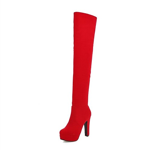 Women's Boots Over The Knee Boots Chunky Heel Round Toe Minimalism Daily Nubuck Zipper Fall Winter Solid Colored Black Light Red
Women's Boots Over The Knee Boots Chunky Heel Round Toe Minimalism Daily Nubuck Zipper Fall Winter Solid Colored Black Light Red