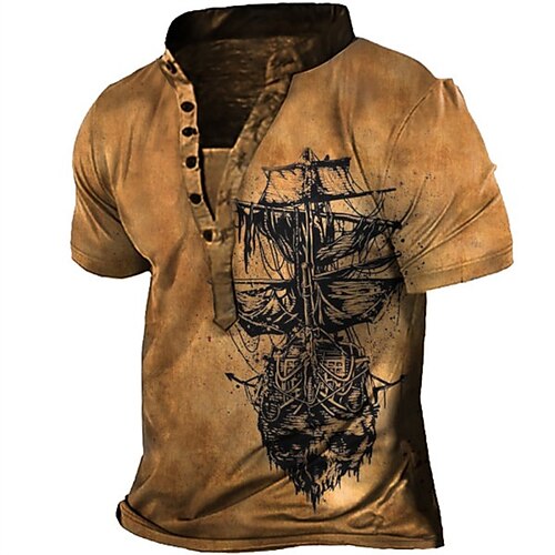 Men's Henley Shirt Tee T shirt Tee 3D Print Graphic Patterned Rudder Plus Size Henley Daily Sports Button-Down Print Short Sleeve Tops Designer Basic Casual Classic Blue Gray Purple / Summer / Summer
Men's Henley Shirt Tee T shirt Tee 3D Print Graphic Patterned Rudder Plus Size Henley Daily Sports Button-Down Print Short Sleeve Tops Designer Basic Casual Classic Blue Gray Purple / Summer / Summer