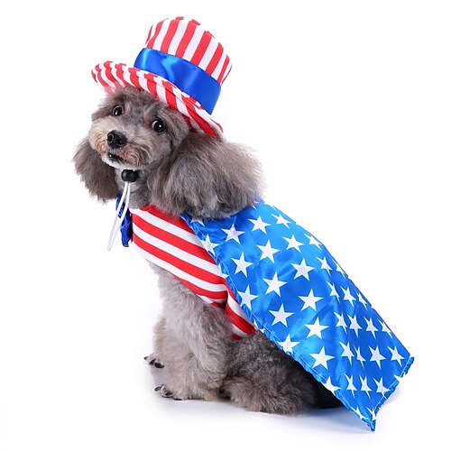 Dog Cat Costume Flag Fashion Funny Festival Outdoor Dog Clothes Puppy Clothes Dog Outfits Breathable Red / Blue Costume for Girl and Boy Dog Polyster XL
Dog Cat Costume Flag Fashion Funny Festival Outdoor Dog Clothes Puppy Clothes Dog Outfits Breathable Red / Blue Costume for Girl and Boy Dog Polyster XL