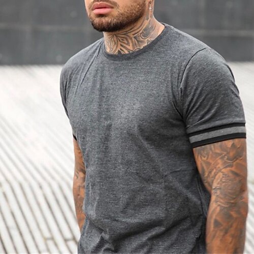 Men's T shirt Tee Solid Color Crew Neck Street Daily Short Sleeve Tops Designer Casual Fashion Comfortable Light gray Dark Gray
Men's T shirt Tee Solid Color Crew Neck Street Daily Short Sleeve Tops Designer Casual Fashion Comfortable Light gray Dark Gray