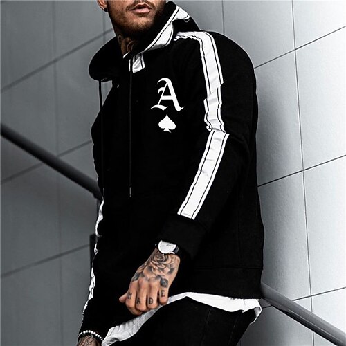 Men's Pullover Hoodie Sweatshirt Graphic Patterned Letter Print Sports Outdoor Daily Sports Hot Stamping Designer Basic Hoodies Sweatshirts Black
Men's Pullover Hoodie Sweatshirt Graphic Patterned Letter Print Sports Outdoor Daily Sports Hot Stamping Designer Basic Hoodies Sweatshirts Black