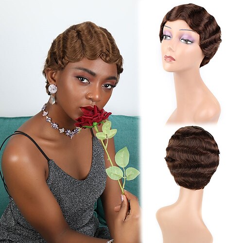 Short Finger Wave Cheap Wigs For Women Human Hair Pixie Cut Wig Short Human Hair Wigs Machine Made Mix Color Brazilian Pixie Cut
Short Finger Wave Cheap Wigs For Women Human Hair Pixie Cut Wig Short Human Hair Wigs Machine Made Mix Color Brazilian Pixie Cut
