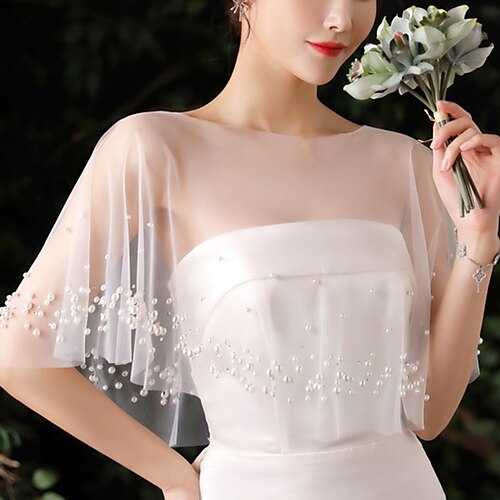 Scialli Bolero Nuziale Dolce Senza maniche Tulle Stole da matrimonio Con Dettagli con perline Per Matrimonio Per tutte le stagioni
Scialli Bolero Nuziale Dolce Senza maniche Tulle Stole da matrimonio Con Dettagli con perline Per Matrimonio Per tutte le stagioni