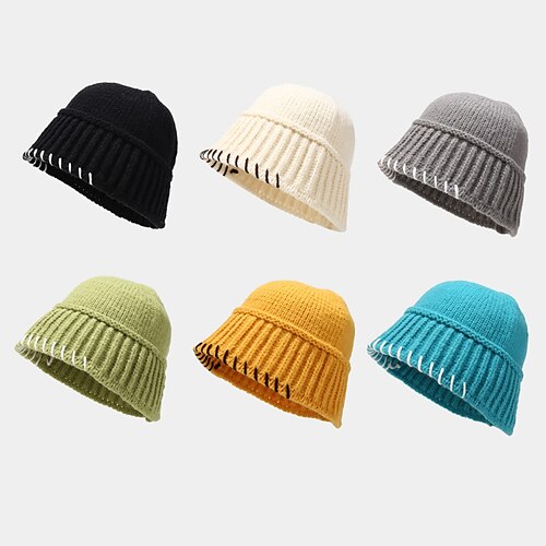 Thick Knitted Hat Women's Warm Solid Fisherman Hat Hip-Hop Skullies Cap Costume Accessory Gifts Winter Bonnet Femala Casual Bucket Cap
Thick Knitted Hat Women's Warm Solid Fisherman Hat Hip-Hop Skullies Cap Costume Accessory Gifts Winter Bonnet Femala Casual Bucket Cap