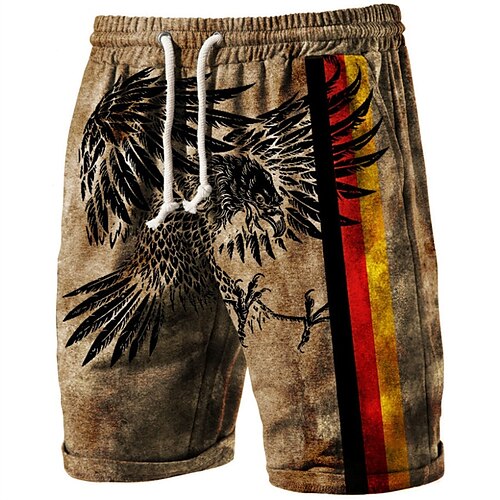 Men's Classic Style Fashion Active Shorts Drawstring Elastic Waist Short Pants Sports Outdoor Casual Micro-elastic Graphic Patterned Eagle Comfort Breathable Mid Waist Brown S M L XL XXL
Men's Classic Style Fashion Active Shorts Drawstring Elastic Waist Short Pants Sports Outdoor Casual Micro-elastic Graphic Patterned Eagle Comfort Breathable Mid Waist Brown S M L XL XXL