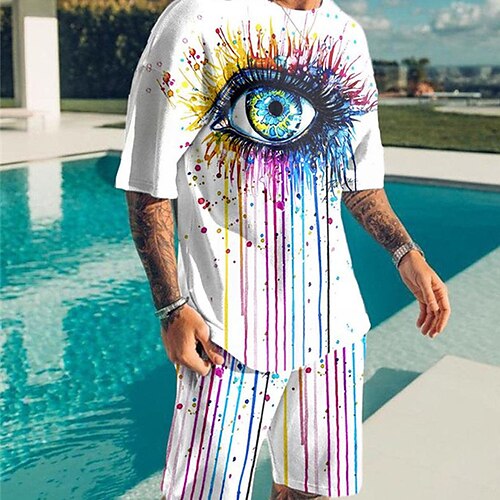 Men's T-shirt Suits Tennis Shirt Graphic Graffiti Crew Neck Blue White 3D Print Street Daily Short Sleeve Print Clothing Apparel 2pcs Basic Fashion Lightweight Casual / Summer / Spring / Summer
Men's T-shirt Suits Tennis Shirt Graphic Graffiti Crew Neck Blue White 3D Print Street Daily Short Sleeve Print Clothing Apparel 2pcs Basic Fashion Lightweight Casual / Summer / Spring / Summer