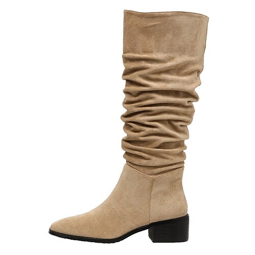 Women's Boots Slouchy Boots Daily Knee High Boots Winter Chunky Heel Pointed Toe Suede Loafer Solid Colored Khaki
Women's Boots Slouchy Boots Daily Knee High Boots Winter Chunky Heel Pointed Toe Suede Loafer Solid Colored Khaki