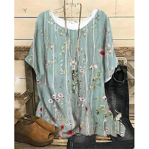 Mulheres Plus Size Blusas Blusa Camisa Social Gráfico Imprimir Meia Manga Crewneck Roupa de rua Diário Férias Poliéster Verão Preto e Branco Castanho Avermelhado / Tamanho Grande
Mulheres Plus Size Blusas Blusa Camisa Social Gráfico Imprimir Meia Manga Crewneck Roupa de rua Diário Férias Poliéster Verão Preto e Branco Castanho Avermelhado / Tamanho Grande