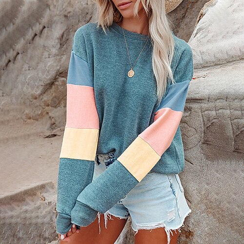 Women's Sweatshirt Pullover Color Block Patchwork Daily Sports Active Streetwear Hoodies Sweatshirts Blue Gray Red
Women's Sweatshirt Pullover Color Block Patchwork Daily Sports Active Streetwear Hoodies Sweatshirts Blue Gray Red