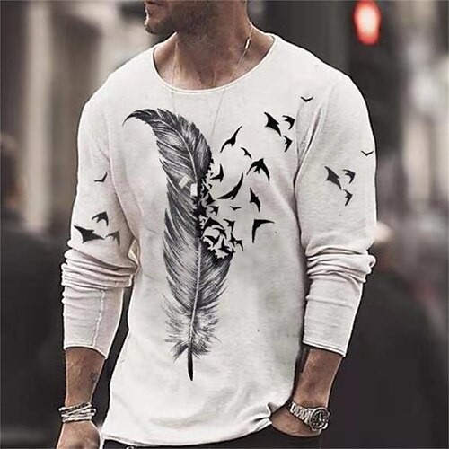 Men's Unisex T shirt Tee 3D Print Graphic Prints Bird Crew Neck Daily Holiday Print Long Sleeve Tops Designer Casual Big and Tall White
Men's Unisex T shirt Tee 3D Print Graphic Prints Bird Crew Neck Daily Holiday Print Long Sleeve Tops Designer Casual Big and Tall White