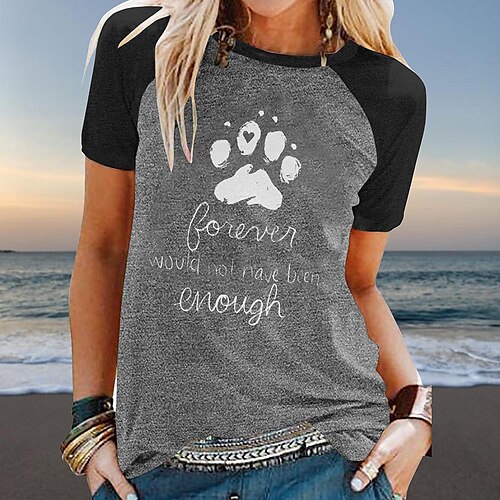 Women's T shirt Tee Green Blue Red Graphic Text Print Short Sleeve Casual Weekend Basic Round Neck Regular Cotton Painting S
Women's T shirt Tee Green Blue Red Graphic Text Print Short Sleeve Casual Weekend Basic Round Neck Regular Cotton Painting S
