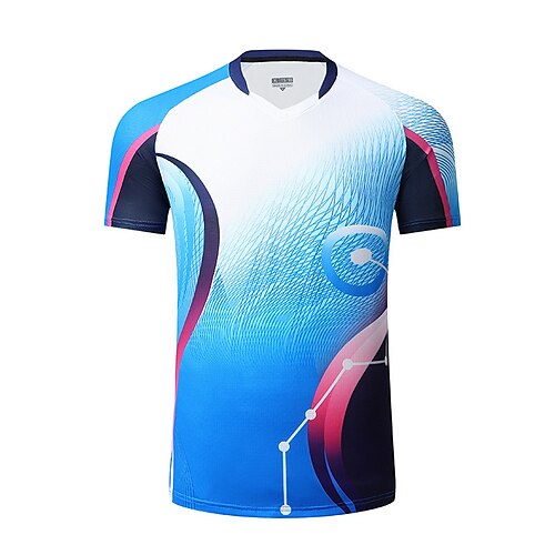 Men's Tennis Shirt Athletic Shirt Breathable Quick Dry Moisture Wicking Short Sleeve T Shirt Regular Fit V Neck Printed Summer Gym Workout Tennis Badminton / Micro-elastic / Lightweight
Men's Tennis Shirt Athletic Shirt Breathable Quick Dry Moisture Wicking Short Sleeve T Shirt Regular Fit V Neck Printed Summer Gym Workout Tennis Badminton / Micro-elastic / Lightweight
