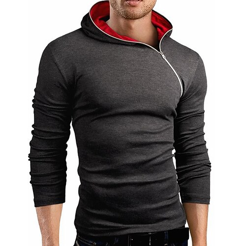 Men's Hoodie Pullover Hoodie Sweatshirt Solid Color Zipper Daily Holiday Going out non-printing Casual Streetwear Hoodies Sweatshirts Black Light gray Dark Gray
Men's Hoodie Pullover Hoodie Sweatshirt Solid Color Zipper Daily Holiday Going out non-printing Casual Streetwear Hoodies Sweatshirts Black Light gray Dark Gray