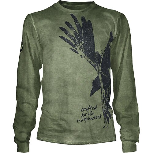 Men's T shirt Tee Graphic Prints Eagle Crew Neck Street Casual Print Long Sleeve Tops Fashion Breathable Comfortable Big and Tall Green / Summer / Spring / Summer
Men's T shirt Tee Graphic Prints Eagle Crew Neck Street Casual Print Long Sleeve Tops Fashion Breathable Comfortable Big and Tall Green / Summer / Spring / Summer