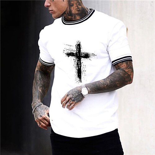 Men's Unisex T shirt Tee Graphic Prints Cross Crew Neck White Black Outdoor Street Short Sleeve Print Clothing Apparel Sports Designer Casual Big and Tall / Summer / Summer
Men's Unisex T shirt Tee Graphic Prints Cross Crew Neck White Black Outdoor Street Short Sleeve Print Clothing Apparel Sports Designer Casual Big and Tall / Summer / Summer