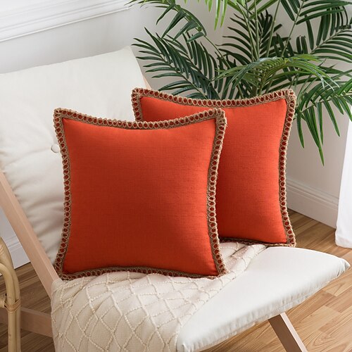2 uds funda de almohada decorativa de lino y algodón de otoño color sólido simple moderno cuadrado tradicional clásico
2 uds funda de almohada decorativa de lino y algodón de otoño color sólido simple moderno cuadrado tradicional clásico