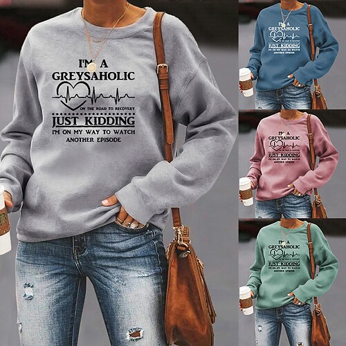 Women's Sweatshirt Pullover Heart Text Print Casual Sports Hot Stamping Casual Streetwear Hoodies Sweatshirts Wine Red Green White
Women's Sweatshirt Pullover Heart Text Print Casual Sports Hot Stamping Casual Streetwear Hoodies Sweatshirts Wine Red Green White